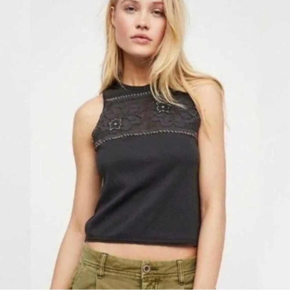Free People Crochet Tank Top